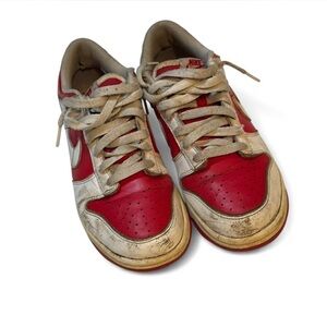 Nike Distressed Kids Red and White Sneakers
